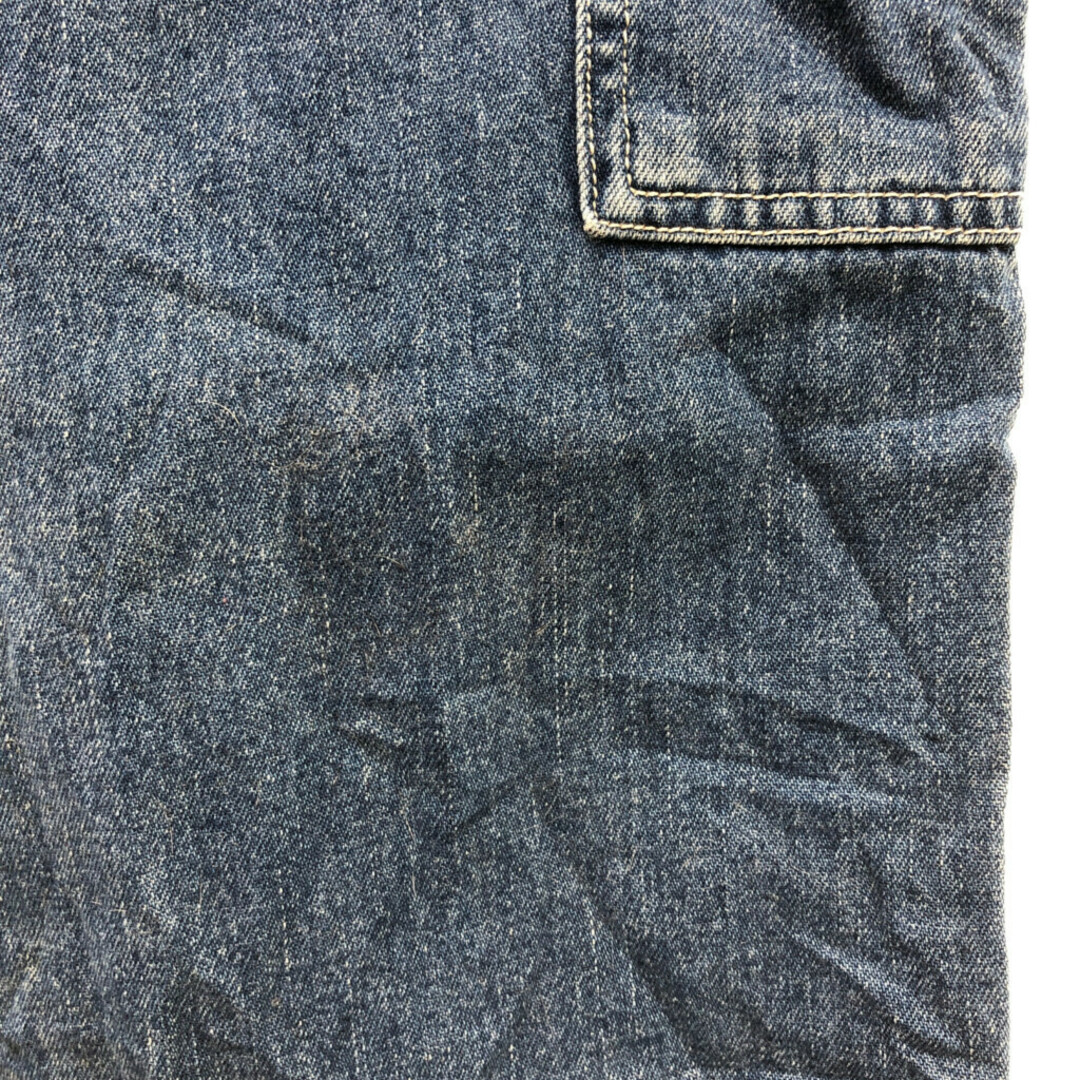 Calvin klein Jeans カルバンクライン ジーンズ デニム オーバーオール カジュアル ブルー (メンズ S) 中古 古着 Q0627 メンズのパンツ(サロペット/オーバーオール)の商品写真