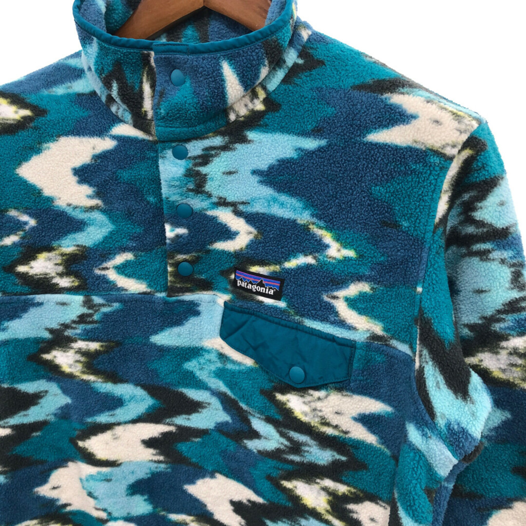 patagonia(パタゴニア)のpatagonia パタゴニア SYNCHILA シンチラ スナップT フリースジャケット アウトドア ネイティブ 総柄 (メンズ M) 中古 古着 Q0631 メンズのジャケット/アウター(その他)の商品写真