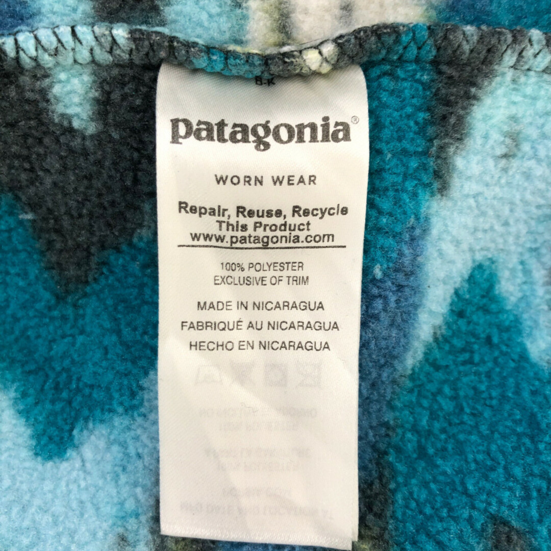 patagonia(パタゴニア)のpatagonia パタゴニア SYNCHILA シンチラ スナップT フリースジャケット アウトドア ネイティブ 総柄 (メンズ M) 中古 古着 Q0631 メンズのジャケット/アウター(その他)の商品写真