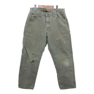 ディッキーズ(Dickies)のDickies ディッキーズ ペインターパンツ ワーク カーキ (メンズ 34×32) 中古 古着 Q0635(ペインターパンツ)