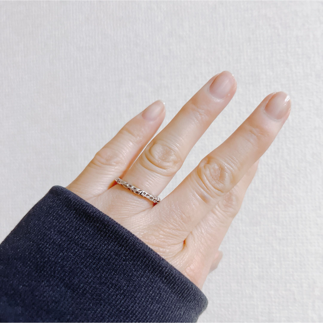 シルバーリング 925 銀 クレーター 凸凹 極細 ナローリング 韓国 指輪⑤ メンズのアクセサリー(リング(指輪))の商品写真