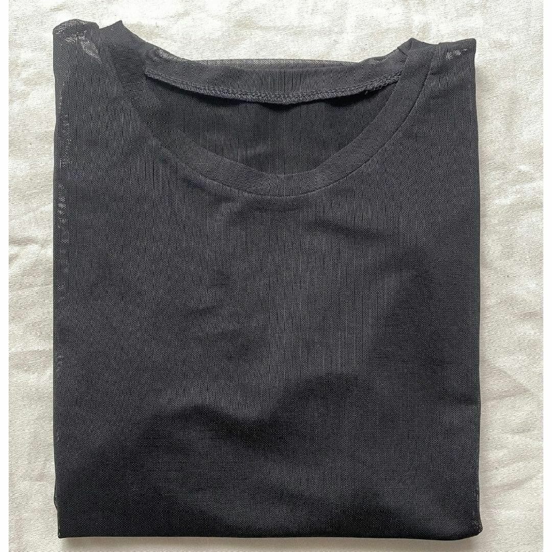 シアー インナー ブラック　春服　シースルー トップス 韓国 ダンス　衣装 レディースのトップス(Tシャツ(長袖/七分))の商品写真