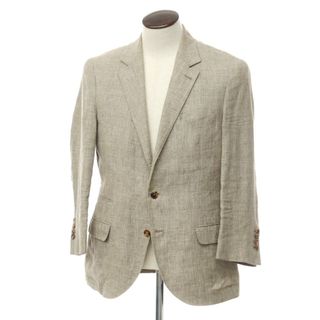 【中古】ブルネロクチネリ Brunello Cucinelli リネン テーラードジャケット グレージュ【サイズ48】【メンズ】