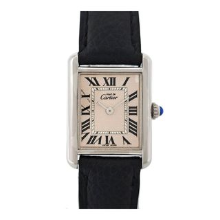 カルティエ(Cartier)のカルティエ マストタンク SM  W1016130 クオーツ シルバー レディース CARTIER 【中古】 【時計】(腕時計)