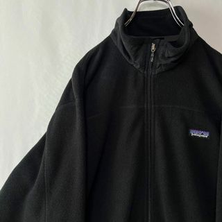 パタゴニア(patagonia)のパタゴニア　シンチラ　フリースジャケット　Lサイズ　ジップアップ　ブラック　古着(ブルゾン)