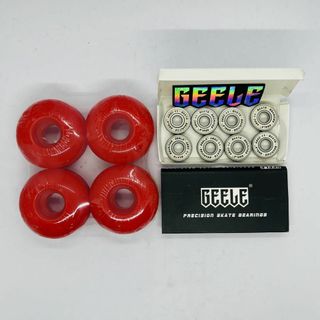 スケートボード　52mm 95Aハードウィール+ABEC11ベアリングセット(スケートボード)