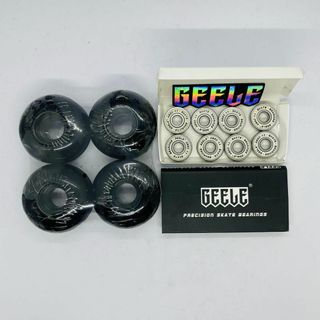 スケートボード　52mm 95Aハードウィール+ABEC11ベアリングセット(スケートボード)