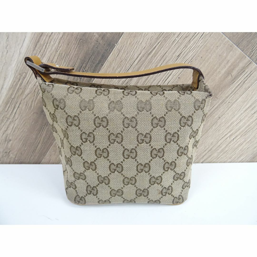 GUCCI - M博二112 / GUCCI GG柄 ミニハンドバッグ キャンバス レザー