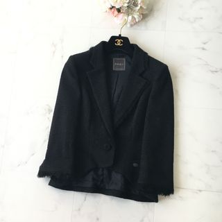 フォクシー(FOXEY)の美品　FOXEY フォクシー  ツイード　フォーマル　ブラック　ジャケット(その他)