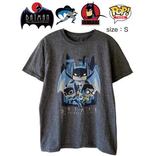 BATMAN　POP！　Tシャツ　S　 グレー　USA古着(Tシャツ/カットソー(半袖/袖なし))