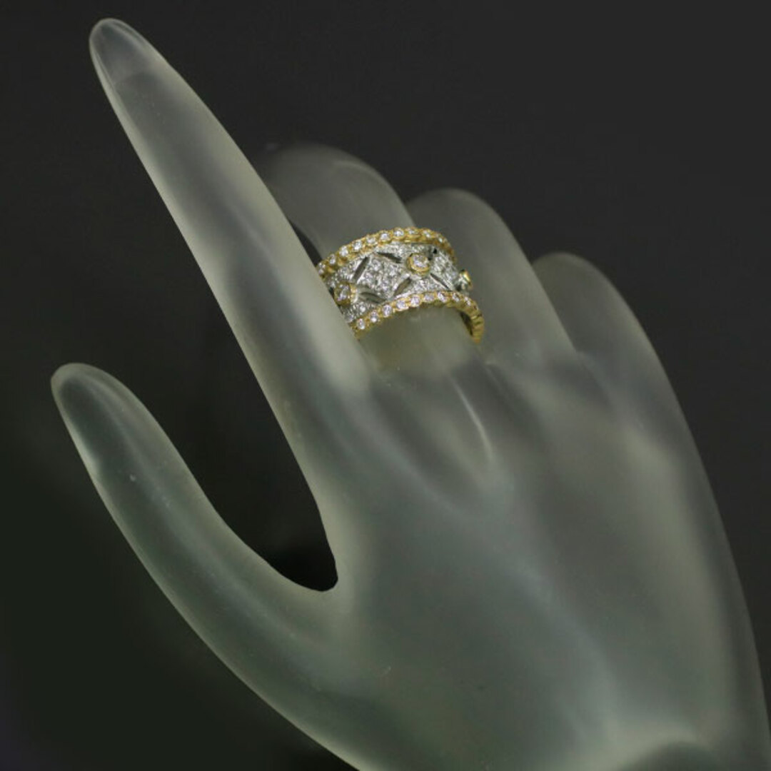 K18YG/Pt900 ダイヤモンド リング 1.92ct レディースのアクセサリー(リング(指輪))の商品写真