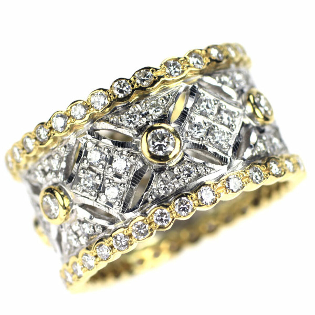 K18YG/Pt900 ダイヤモンド リング 1.92ct レディースのアクセサリー(リング(指輪))の商品写真