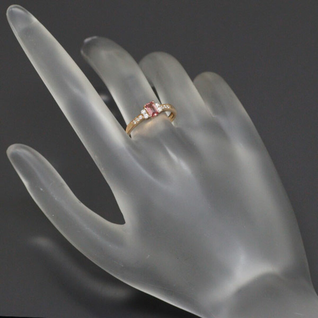 K18PG サファイア ダイヤモンド リング 0.278ct D0.12ct レディースのアクセサリー(リング(指輪))の商品写真