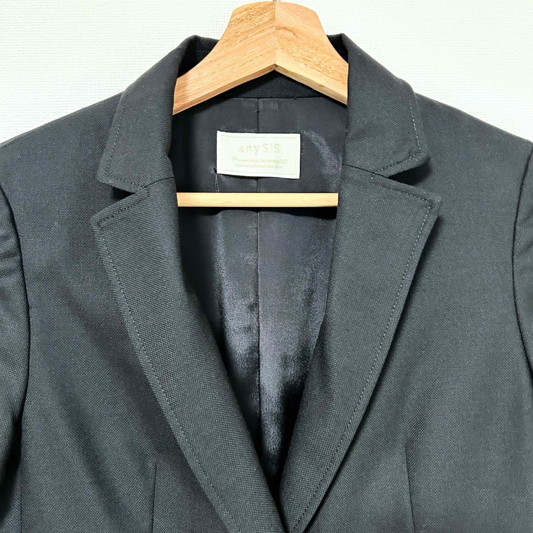 anySiS(エニィスィス)のエニィスィス 2(M) テーラードジャケット 黒 ブラック 入園式入学式入社式 レディースのジャケット/アウター(テーラードジャケット)の商品写真