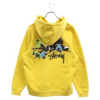 ステューシー(STUSSY)のSTUSSY ステューシー ロゴプリントプルオーバーパーカー イエロー(パーカー)