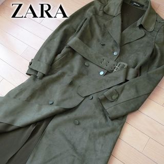 ザラ(ZARA)の超美品 (EUR)S ザラ ZARA BASIC スエード調トレンチコート(トレンチコート)