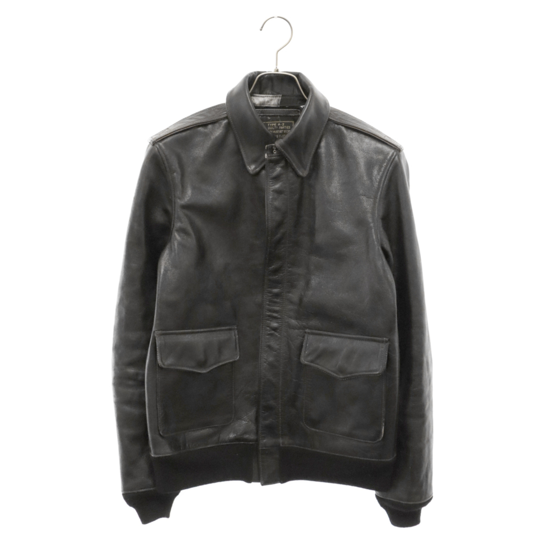 WACKO MARIA(ワコマリア)のWACKO MARIA ワコマリア 13AW TYPE A-2 LEATHER JACKET レザー フライトジャケット ブラック 13AW-LEA-07 メンズのジャケット/アウター(フライトジャケット)の商品写真