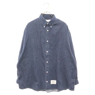 ダブルタップス(W)taps)のWTAPS ダブルタップス 23AW LS COTTON DENIM ロングスリーブ コットン デニム 長袖シャツ インディゴ 232BRDT-SHM03(シャツ)