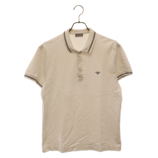 ディオール(Dior)のDIOR ディオール BEE刺繍 コットン 半袖ポロシャツ ホワイト(ポロシャツ)