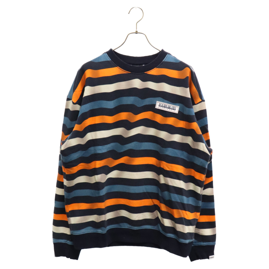 NAPAPIJRI(ナパピリ)のNAPAPIJRI ナパピリ Border Crewneck Sweat ボーダークルーネックスウェットトレーナー マルチカラー メンズのトップス(スウェット)の商品写真