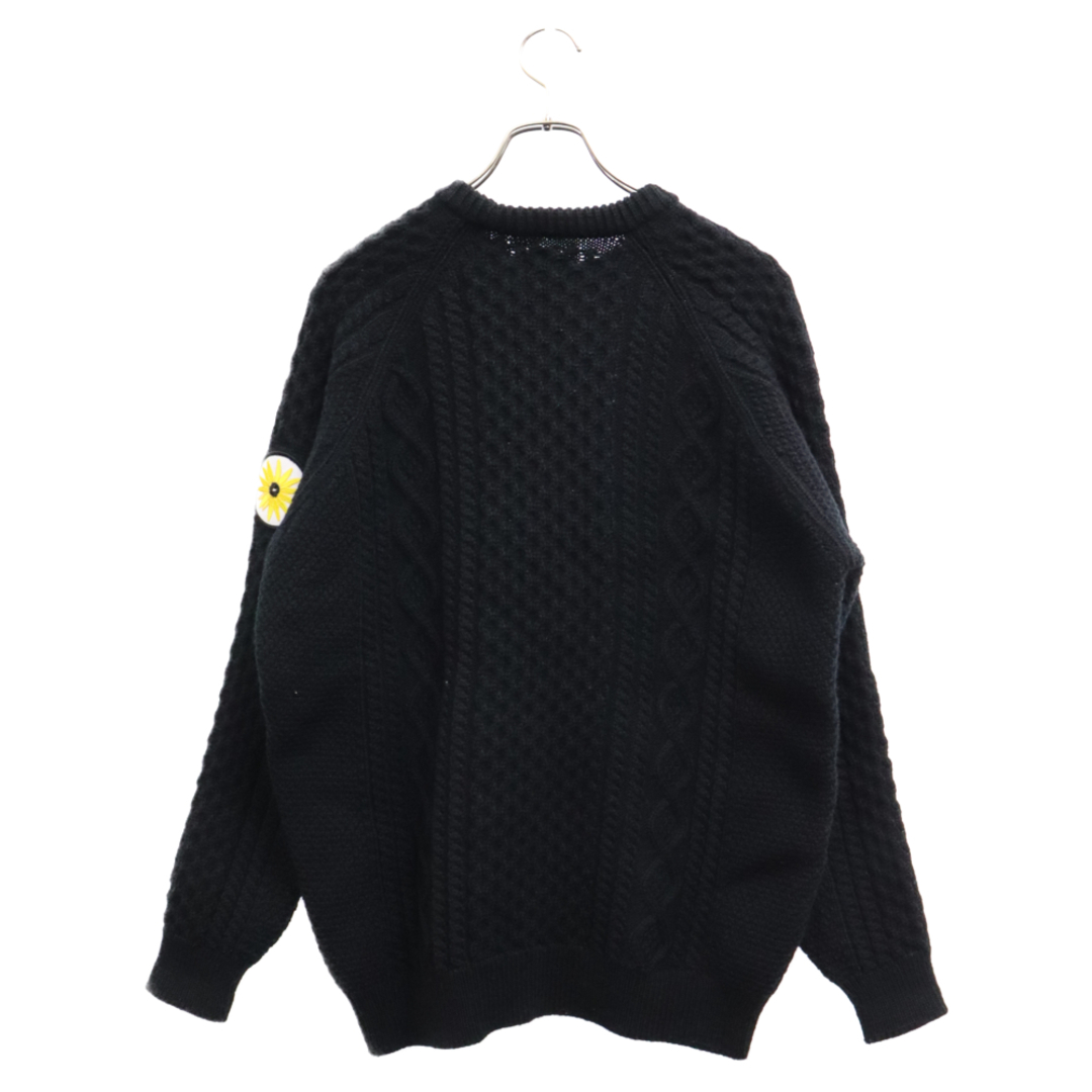 NOAH ノア Cable Knit Sweater デイジーパッチ ケーブルニットセーター ブラック 19-080-122-0000-3-0 メンズのトップス(ニット/セーター)の商品写真