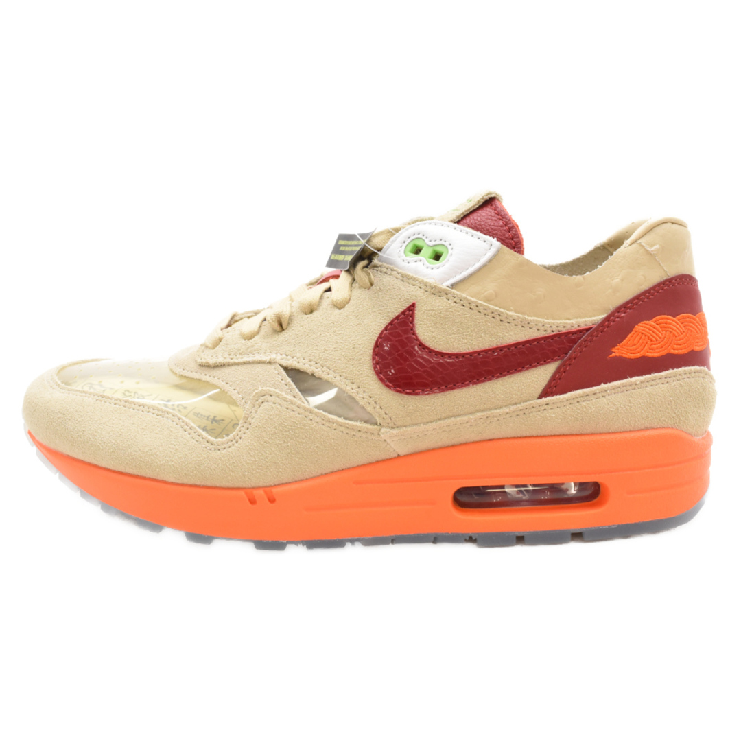 NIKE(ナイキ)のNIKE ナイキ ×CLOT AIR MAX1 DD1870-100 クロット エアマックス1 ローカットスニーカ- ベージュ/オレンジ US11/29cm メンズの靴/シューズ(スニーカー)の商品写真