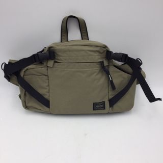 ポーター(PORTER)のPORTER (ポーター) ウエストバッグ ボディバッグ ボトルホルダー付 カーキ 美品(ボディーバッグ)