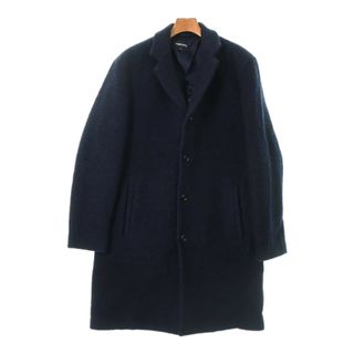 スリードッツ(three dots)のthree dots スリードッツ チェスターコート M 紺 【古着】【中古】(チェスターコート)