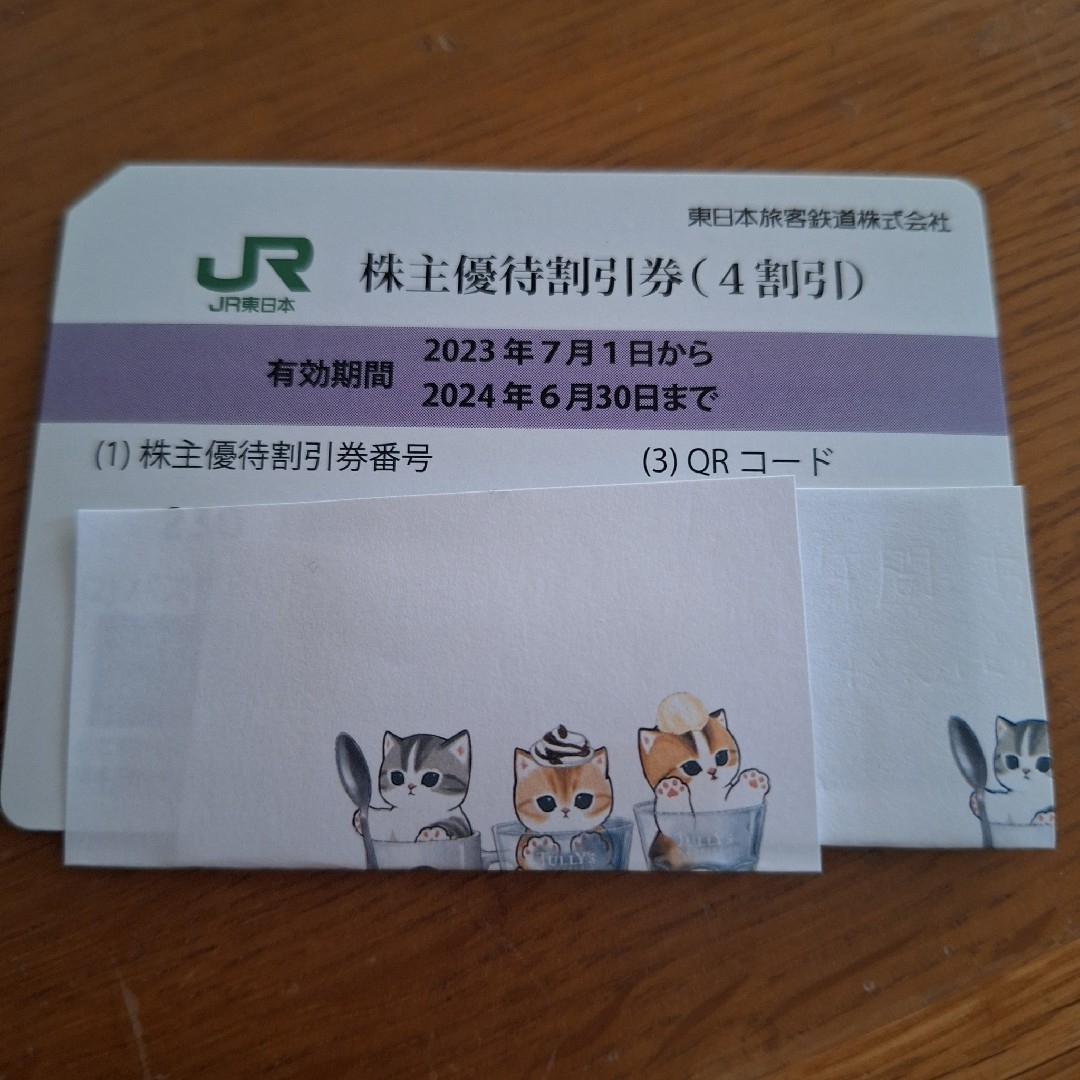 JR(ジェイアール)のJR東日本　株主優待割引券(4割引)　1枚 チケットの乗車券/交通券(その他)の商品写真