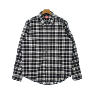 ディーゼル(DIESEL)のDIESEL ディーゼル カジュアルシャツ M 黒x白(チェック) 【古着】【中古】(シャツ)