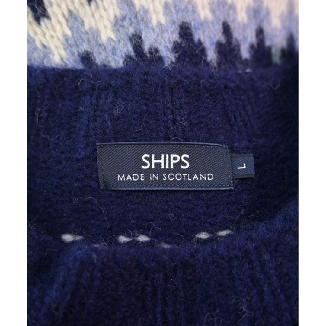 SHIPS(シップス)のSHIPS シップス ニット・セーター L 紺 【古着】【中古】 レディースのトップス(ニット/セーター)の商品写真