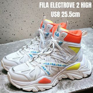 フィラ(FILA)のFILA フィラ 25.5cm ホワイト 厚底スニーカー ハイカットスニーカー(スニーカー)