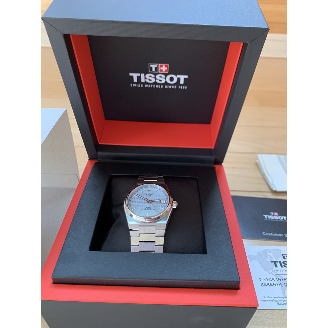 TISSOT - 超美品 TISSOT ティソ PRX 35mm アイスブルー 自動巻の TISSOT - 超美品 TISSOT ティソ PRX 35mm アイスブルー 自動巻の