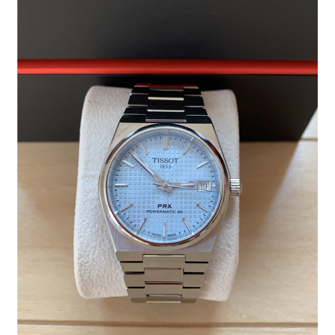 TISSOT(ティソ)の超美品 TISSOT ティソ PRX 35mm  アイスブルー 自動巻 メンズの時計(腕時計(アナログ))の商品写真