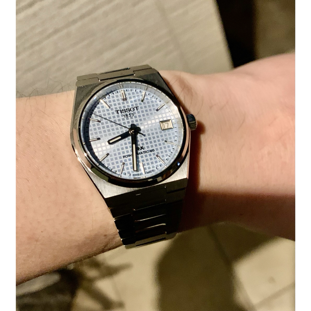 TISSOT - 超美品 TISSOT ティソ PRX 35mm アイスブルー 自動巻の TISSOT - 超美品 TISSOT ティソ PRX 35mm アイスブルー 自動巻の