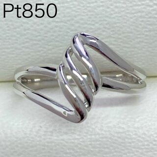 Pt850　デザインリング　サイズ10.5号　2.8g　プラチナ　指輪(リング(指輪))
