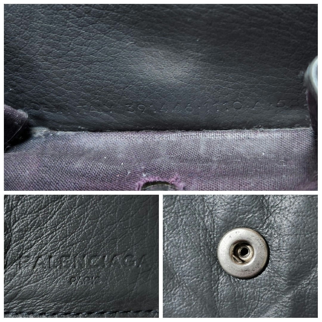 Balenciaga(バレンシアガ)のBALENCIAGA バレンシアガ ペーパーミニウォレット 三つ折り グレー レディースのファッション小物(財布)の商品写真