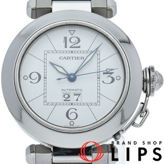 カルティエ(Cartier)のカルティエ パシャ ウォッチ C ビッグデイト Pasha C Big Date W31055M7 箱 保証書 SS ユニセックス時計 ホワイト 仕上げ済 美品 【中古】(腕時計)