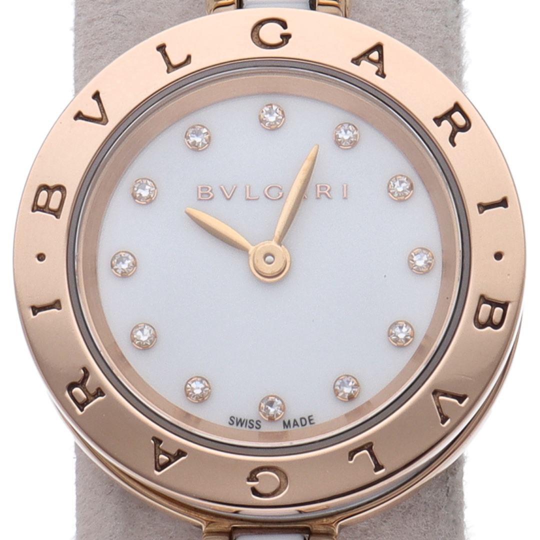 BVLGARI(ブルガリ)のブルガリ ビーゼロワン ウォッチ 12Pダイヤ B.ZERO1 Watch
 BZP23SG/BZ23WSGCC12S 箱 保証書 K18PG/セラミック レディース時計 ホワイト 仕上げ済 美品 【中古】 レディースのファッション小物(腕時計)の商品写真