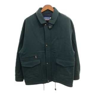 ペンドルトン(PENDLETON)の【B品】 90年代 USA製 PENDLETON ペンドルトン Thinsulate シンサレート ウールブルゾンジャケット グリーン (メンズ M) 中古 古着 Q0818(ブルゾン)