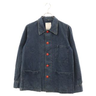 ヴィスヴィム(VISVIM)のVISVIM ヴィスヴィム 15SS ストライプ デニム ウォバッシュ ボタン ジャケット インディゴ 0115105013032(Gジャン/デニムジャケット)