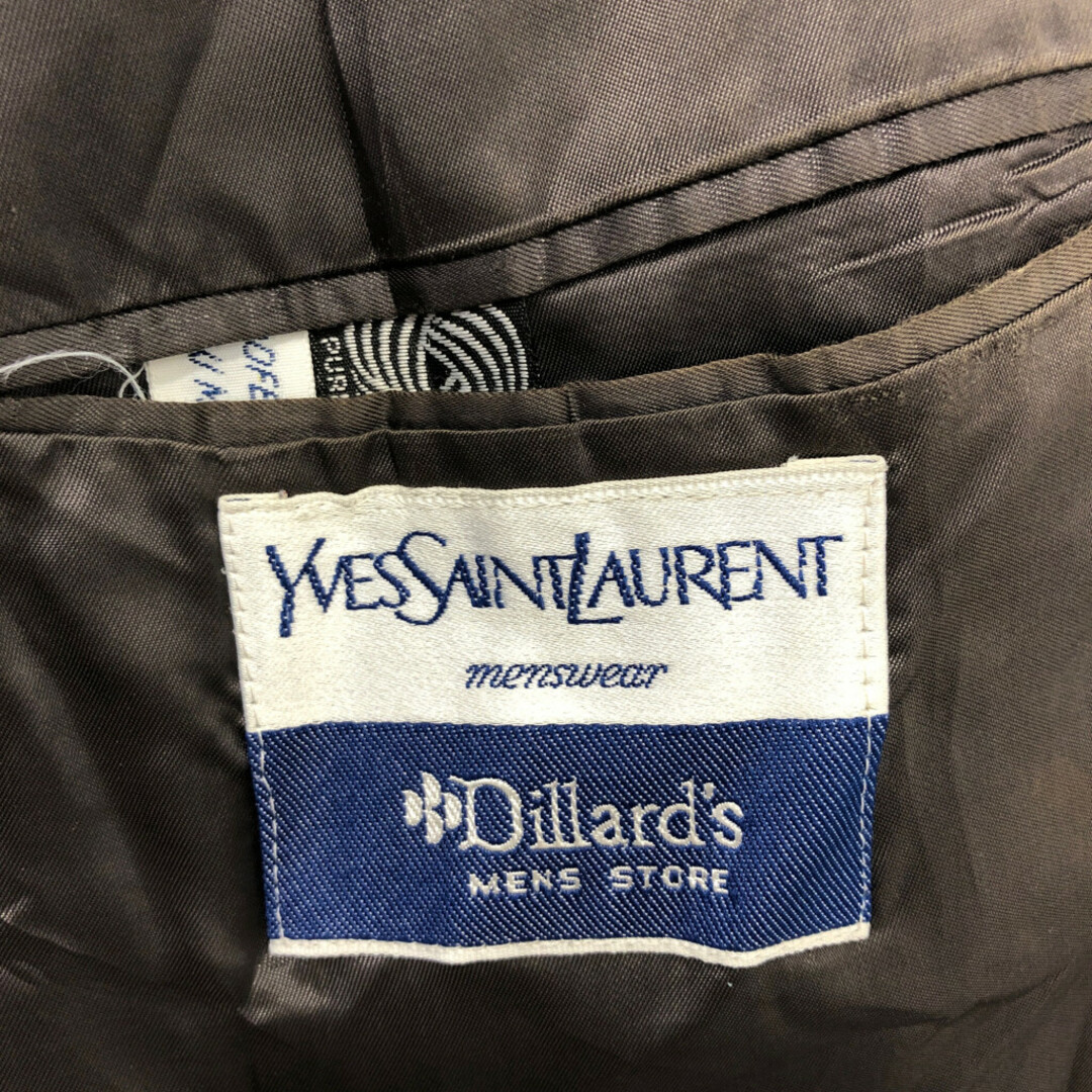 Yves Saint Laurent(イヴサンローラン)の【B品】 フランス製 YVES SAINT LAURENT イヴ サンローラン シングルテーラードジャケット グレー (メンズ M相当) 中古 古着 Q0815 メンズのジャケット/アウター(テーラードジャケット)の商品写真