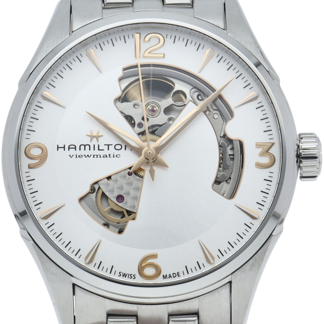 Hamilton(ハミルトン)のハミルトン ジャズマスター オープンハート オートマチック 42mm Jazzmaster Open Heart H327050/H32705151 箱 保証書 SS メンズ時計 シルバー 仕上げ済 美品 【中古】 メンズの時計(その他)の商品写真