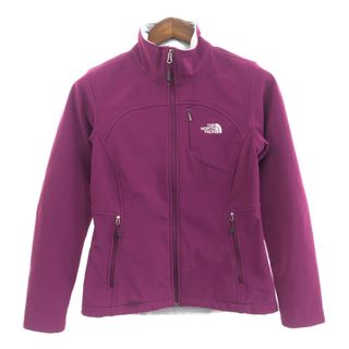 ザノースフェイス(THE NORTH FACE)のTHE NORTH FACE ノースフェイス ソフトシェルジャケット アウトドア パープル (レディース S) 中古 古着 Q0826(その他)