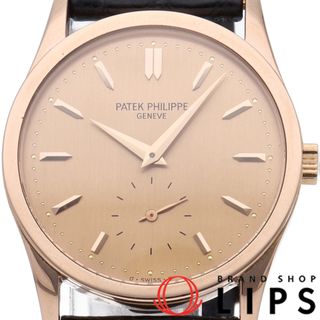 PATEK PHILIPPE - パテック フィリップ カラトラバ ウォッチ 手巻 Calatrava 3796R-001 K18PG/革 メンズ時計 シャンパンカラー 仕上げ済 美品 【中古】