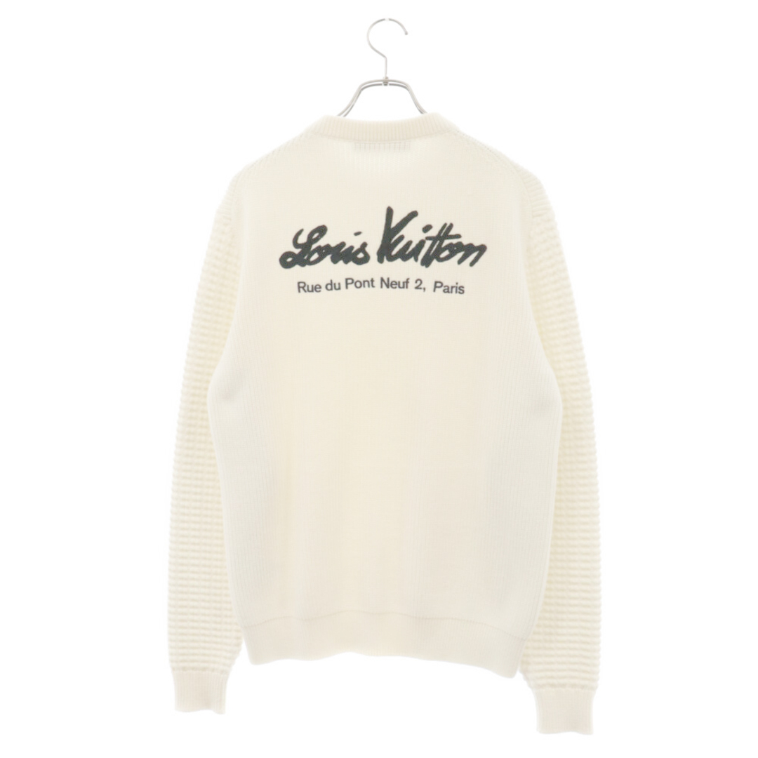 LOUIS VUITTON(ルイヴィトン)のLOUIS VUITTON ルイヴィトン 20SS Back Logo Jacquard Knit Sweater RM201M TBY HIN11W バックロゴ刺繍ジャガードニットセーターセーター アイボリー メンズのトップス(ニット/セーター)の商品写真