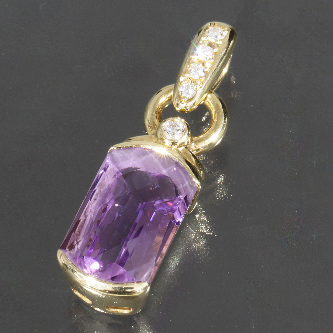 タサキ TASAKI アメジスト ダイヤ ネックレストップ K18 E0949 タサキ TASAKI アメジスト ダイヤ ネックレストップ K18 E0949