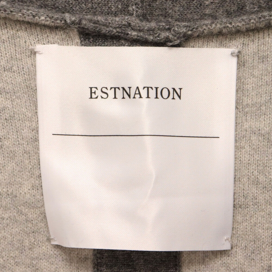 ESTNATION(エストネーション)のESTNATION エストネーション ウール カシミヤ ショール カーディガン グレー メンズのトップス(カーディガン)の商品写真