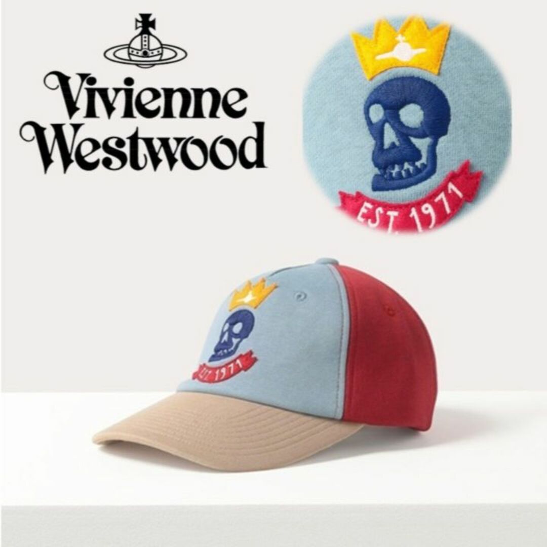 Vivienne Westwood(ヴィヴィアンウエストウッド)の新品【ヴィヴィアンウエストウッド】UV対策 王冠 刺繍 ベースボールキャップ メンズの帽子(キャップ)の商品写真