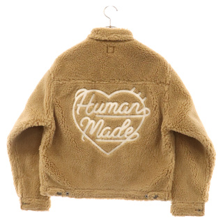 HUMAN MADE - HUMAN MADE ヒューマンメイド 23AW WOOL BLENDED BOA FLEECE WORK JACKET ウール ブレンディド ボア フリース ワーク ジャケット HM26JK034 ブラウン